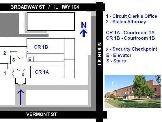 Map 1 to east offices in Adams County Courthouse